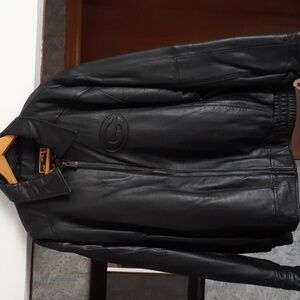 NWT Size XXL Black Leather Green Bay Packers Jacket
